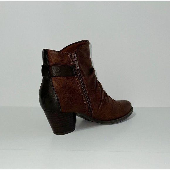 Beartraps Brown Side Zip Boots - Women's Size 8 M Booties Rikita - Picture 13 of 16